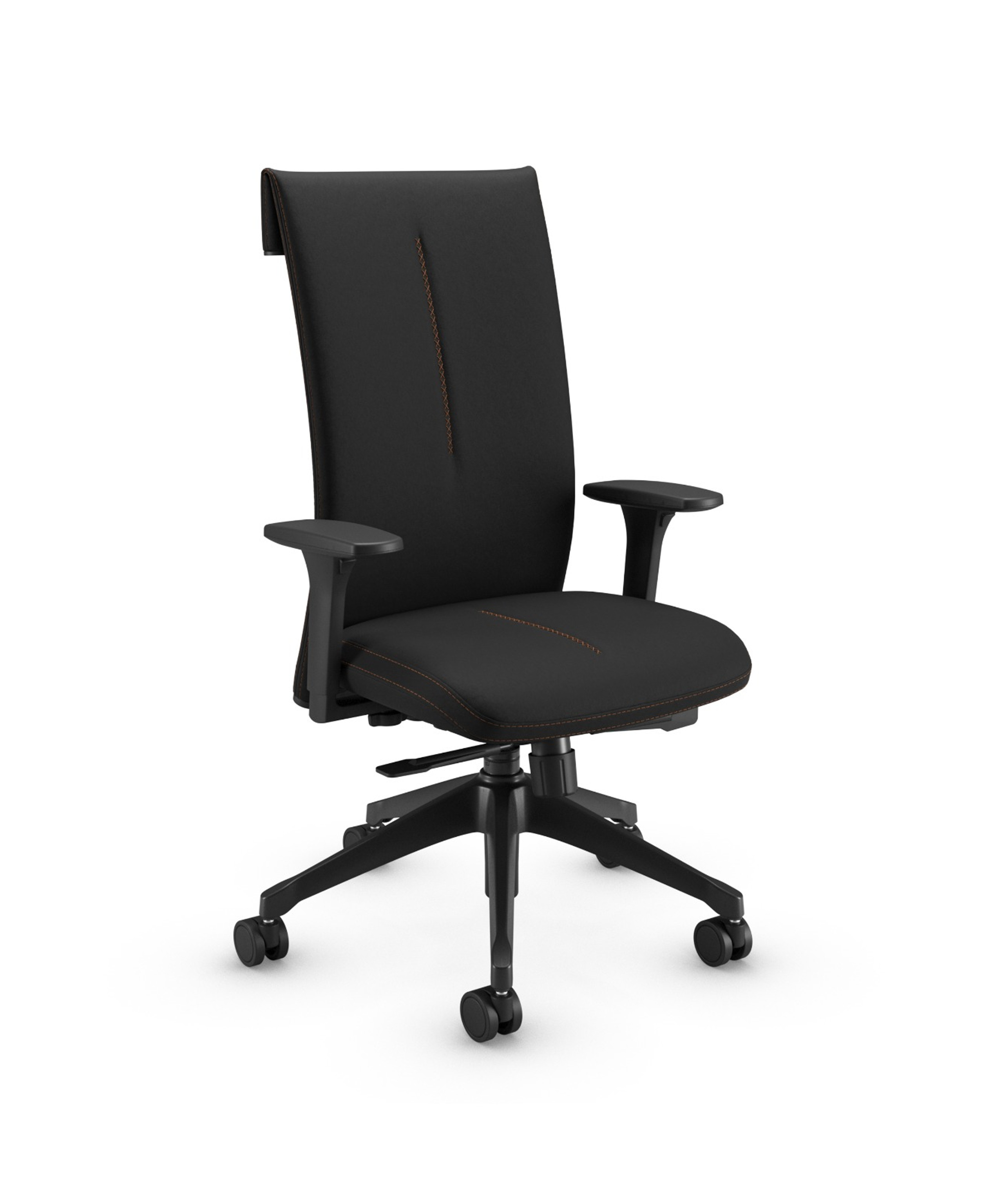 Leef Executive Office Chair in Black Leather