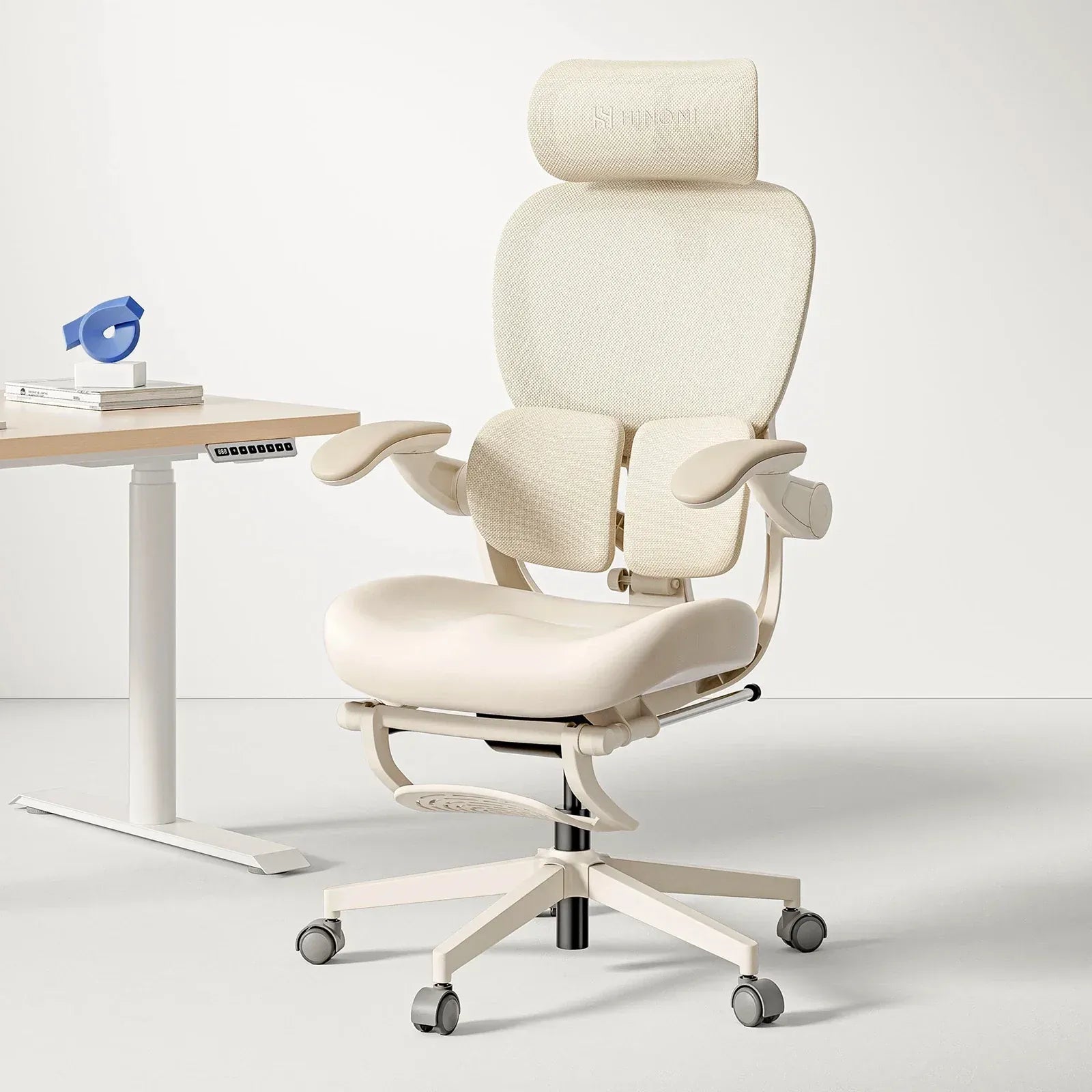 Bub Ergonomic Office Chair, Big and Tall Office Chair, Dynamic Lumbar Support, 3D Adjustable Headrest, 4D Adjustable Armrests, Swivel Computer Chair,