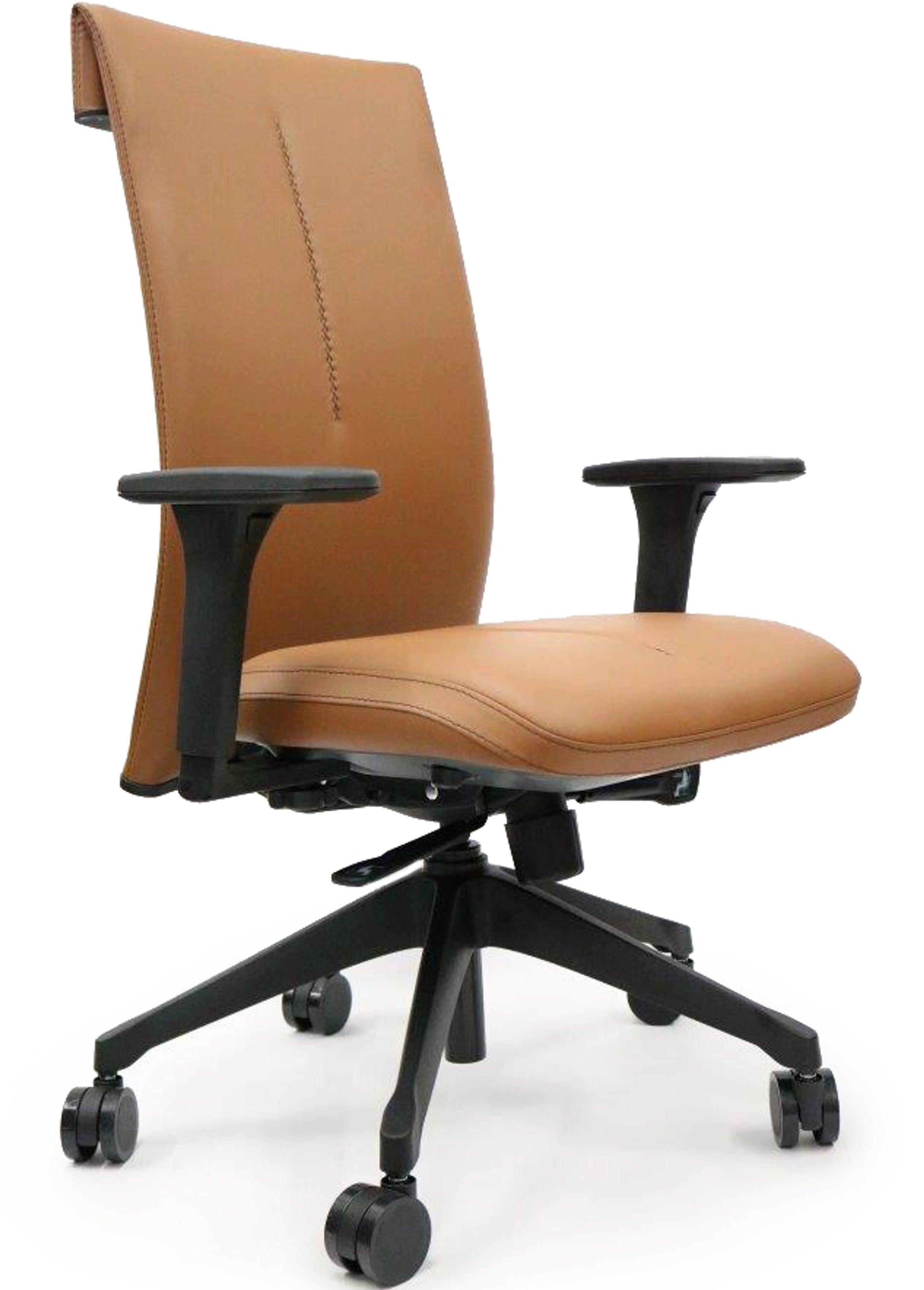 Leef Executive Office Chair in Cognac Leather