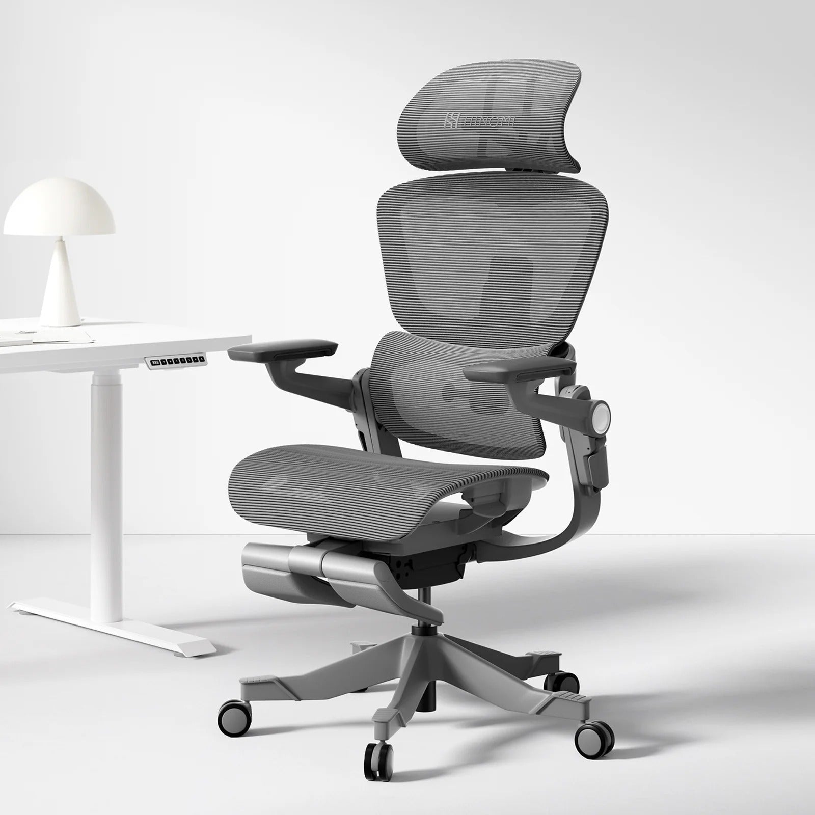 Bub Ergonomic Office Chair, Big and Tall Office Chair, Dynamic Lumbar Support, 3D Adjustable Headrest, 4D Adjustable Armrests, Swivel Computer Chair,