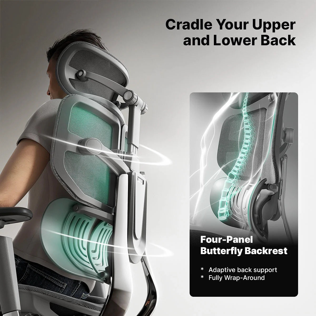 Sat Ergonomic Office Chair, Big and Tall Office Chair, Dynamic Lumbar Support, 3D Adjustable Headrest, 3D Adjustable Armrests, Swivel Computer Chair,