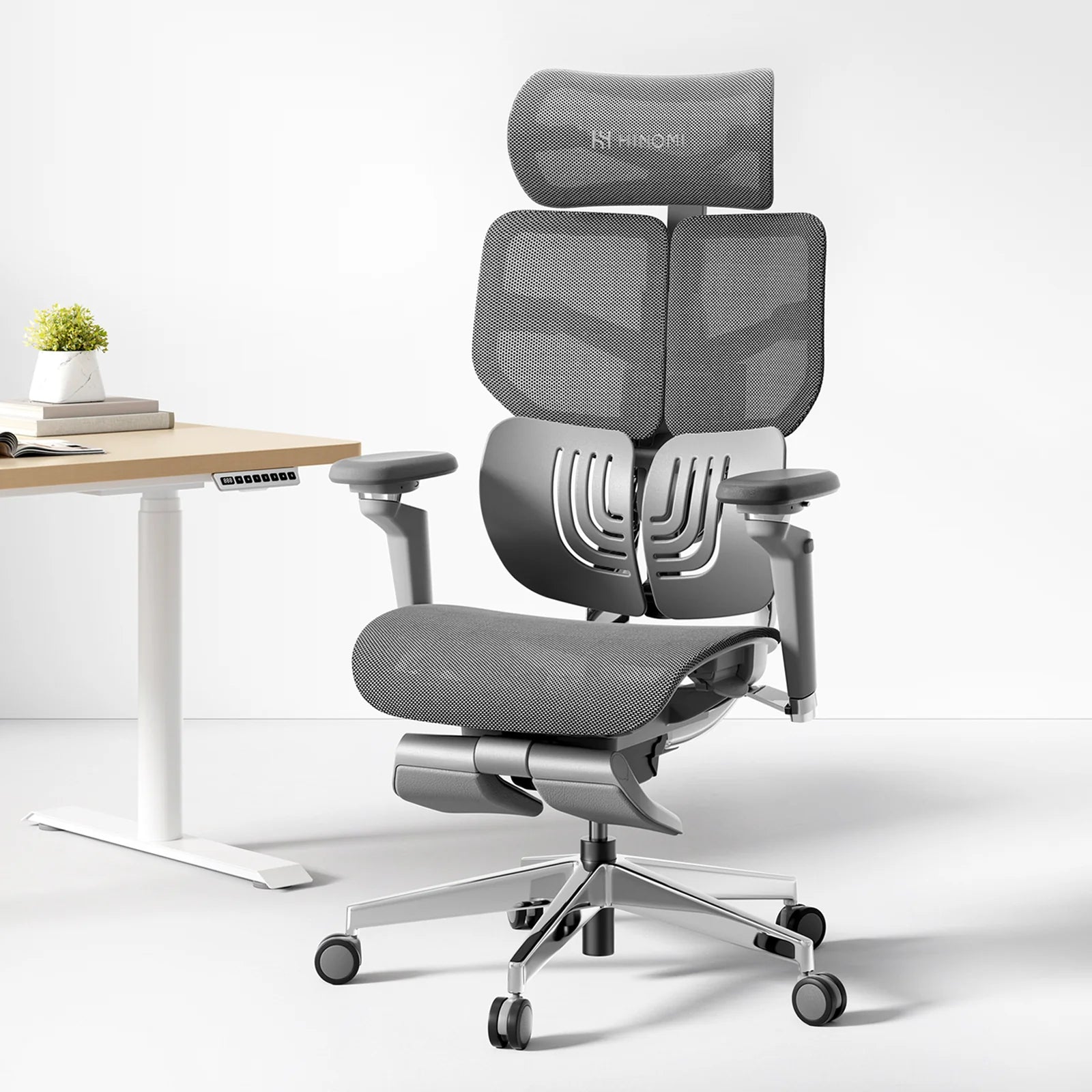 Sat Ergonomic Office Chair, Big and Tall Office Chair, Dynamic Lumbar Support, 3D Adjustable Headrest, 3D Adjustable Armrests, Swivel Computer Chair,