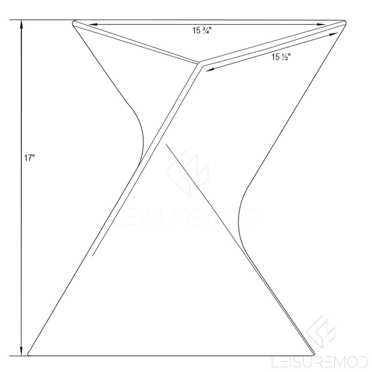 15.75" Triangular Side Table, Stackable Plastic Accent End Table for Indoor & Outdoor Use, Weather-Resistant Modern Patio & Living Room Table, Set of 4, Red