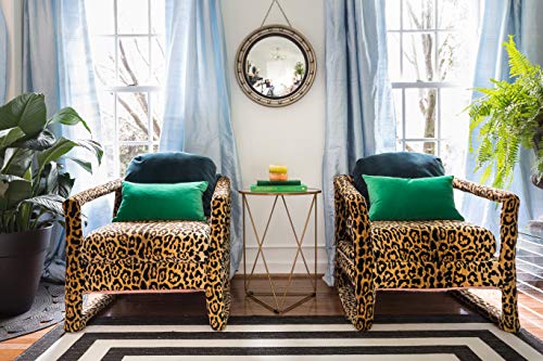 Metal Accent Table Triangle Base Round Mirror Top, Gold