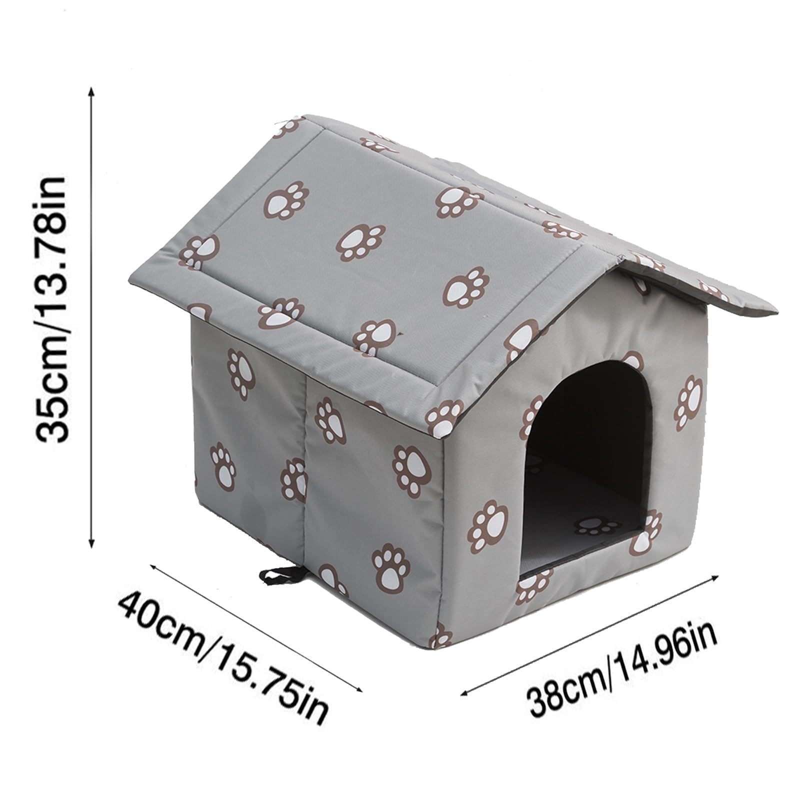 Outdoor Cat House, Cat Houses for Outdoor Cats, Weatherproof Warm and Insulated Cat House with Transparent Curtain Pet House, Stray Cats Shelter