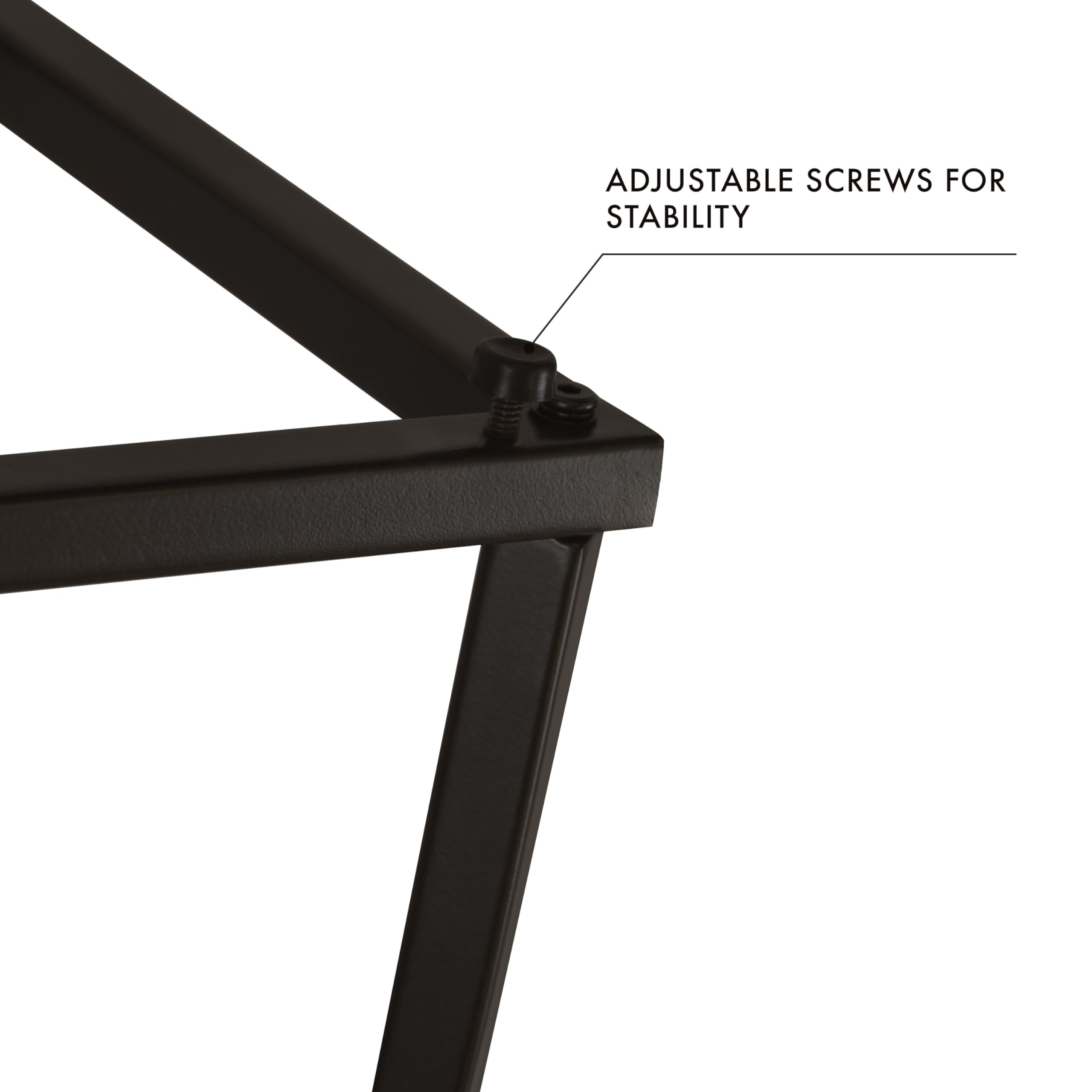 Round Accent Table with Metal Base - White Wash