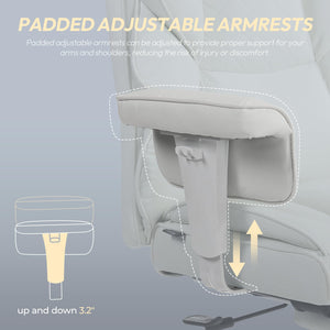 Big and Tall Office Chair with Pocket Spring Cushion, High Back Computer Gaming Chairs with Adjustable Armrests and Lumbar Support,Executive Desk Chairs with Footrest(PU Leather,White)