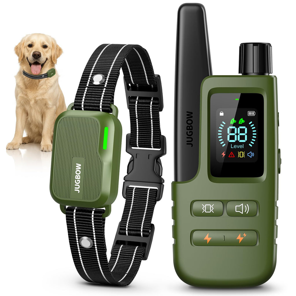 Dog Shock Collar - 4500FT Dog Training Collar with Remote, IPX8 Waterproof Electric Dog Collar with 4 Training Modes, Security Lock, Rechargeable eCollar for 10-120lbs Small Medium Large Dogs