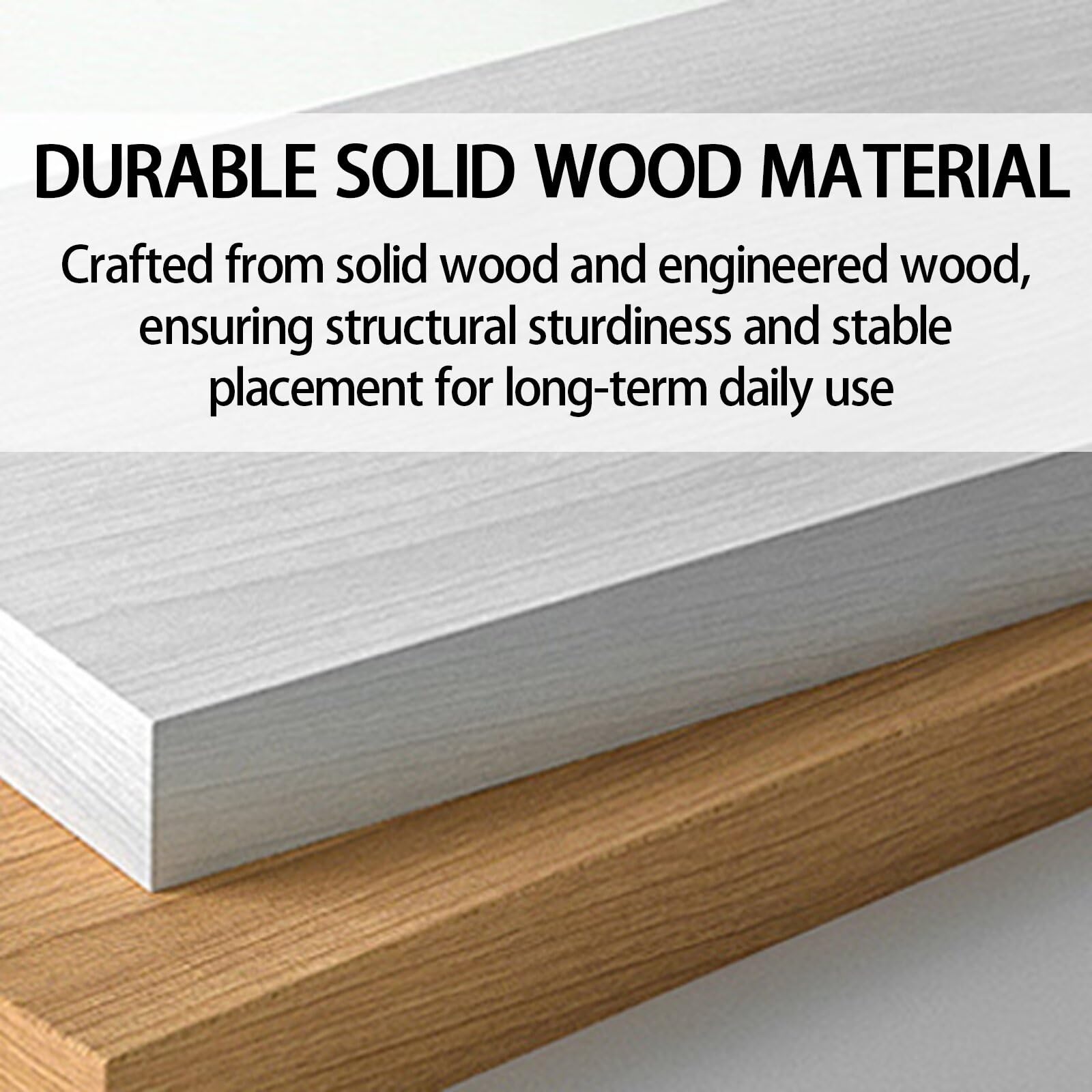 Electric Fireplace - Indoor Electric Fireplace with Mantel Includes White Modern Style, Freestanding TV Stand with Decorative Faux Flame & Curved Corner for Living Room