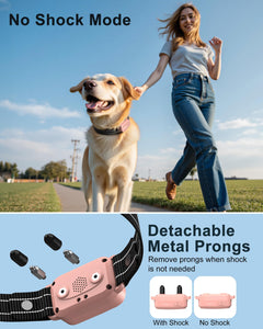 Dog Shock Collar - 4500FT Dog Training Collar with Remote, IPX8 Waterproof Electric Dog Collar with 4 Training Modes, Security Lock, Rechargeable eCollar for 10-120lbs Dogs(Pink)