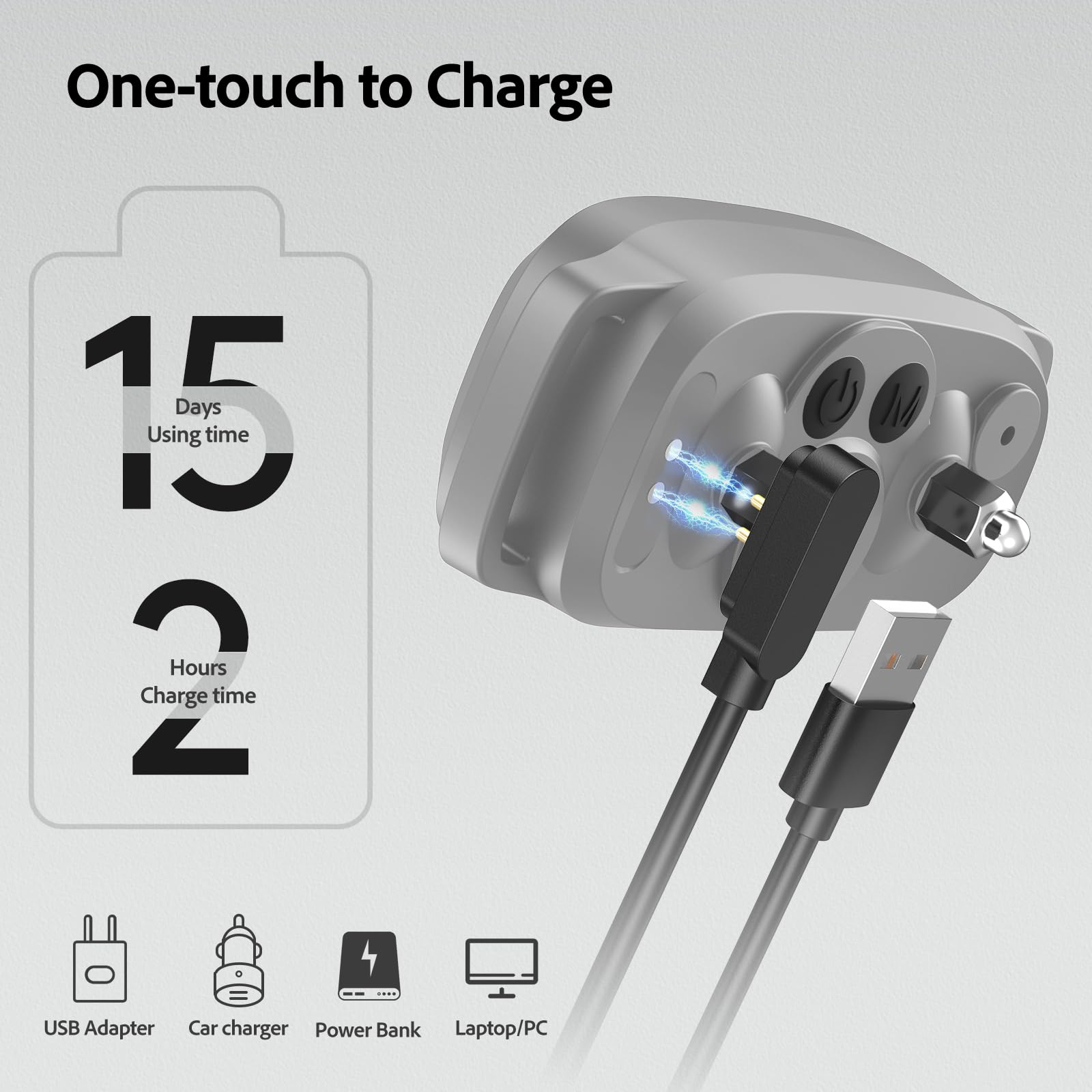 Dog Bark Collar for Large Medium Small Dogs, Rechargeable Smart Bark Collar, Anti Barking Training Collar with 5 Adjustable Sensitivity Beep Vibration (Grey)