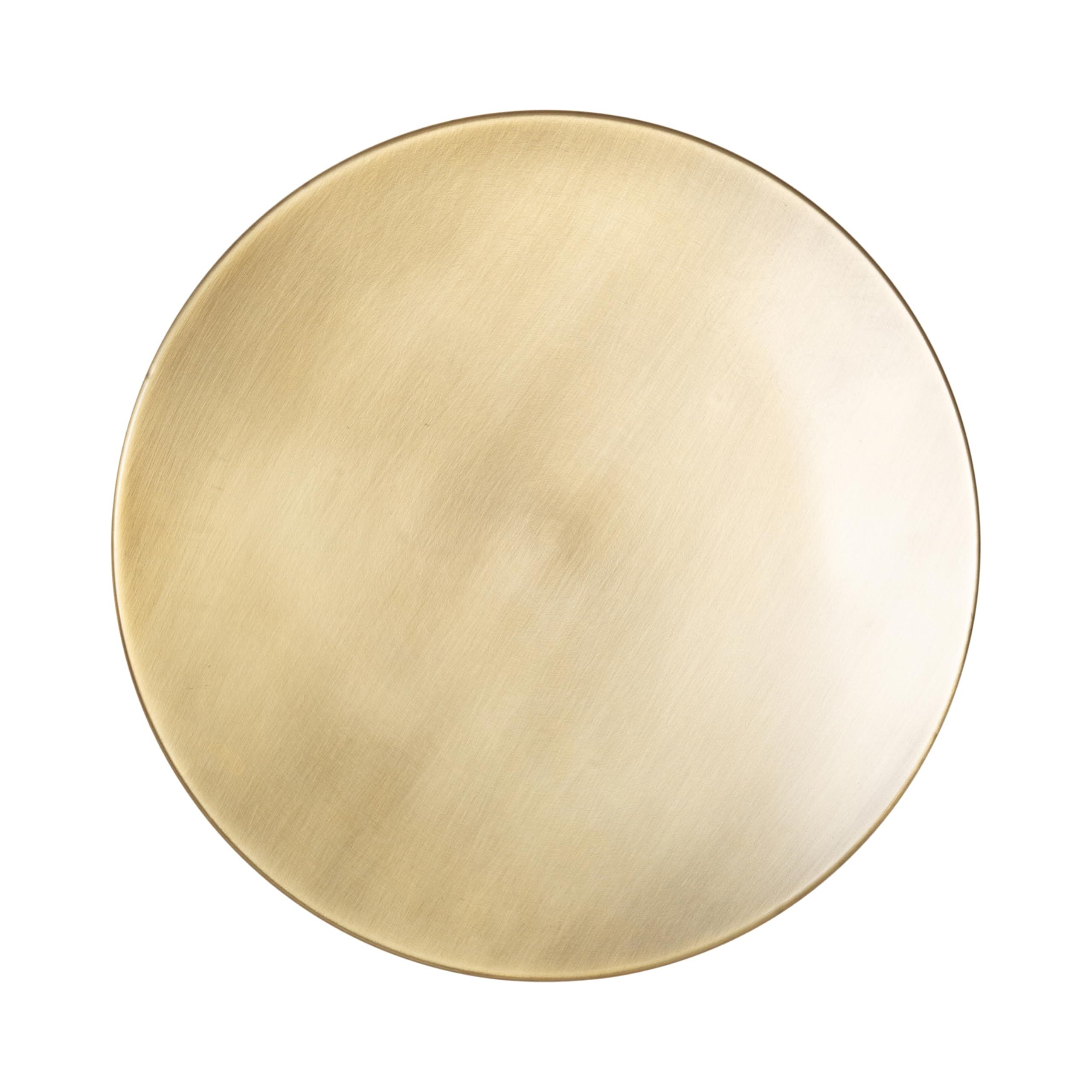 Whelan Modern Metal Round Side Table, 14 x 14 x 24, Antique Brass and Walnut Brown, Transitional Sculptural Indoor Plant Stand for Living Room End Table or Bedroom Nightstand