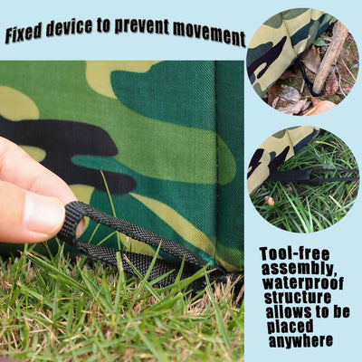 Cat Houses for Outdoor Cats, Feral Cats Dogs House, Weatherproof Warm and Insulated Cat House with Transparent Curtain Pet House, Stray Cats Shelter (Camouflage Green, Medium-Houses)