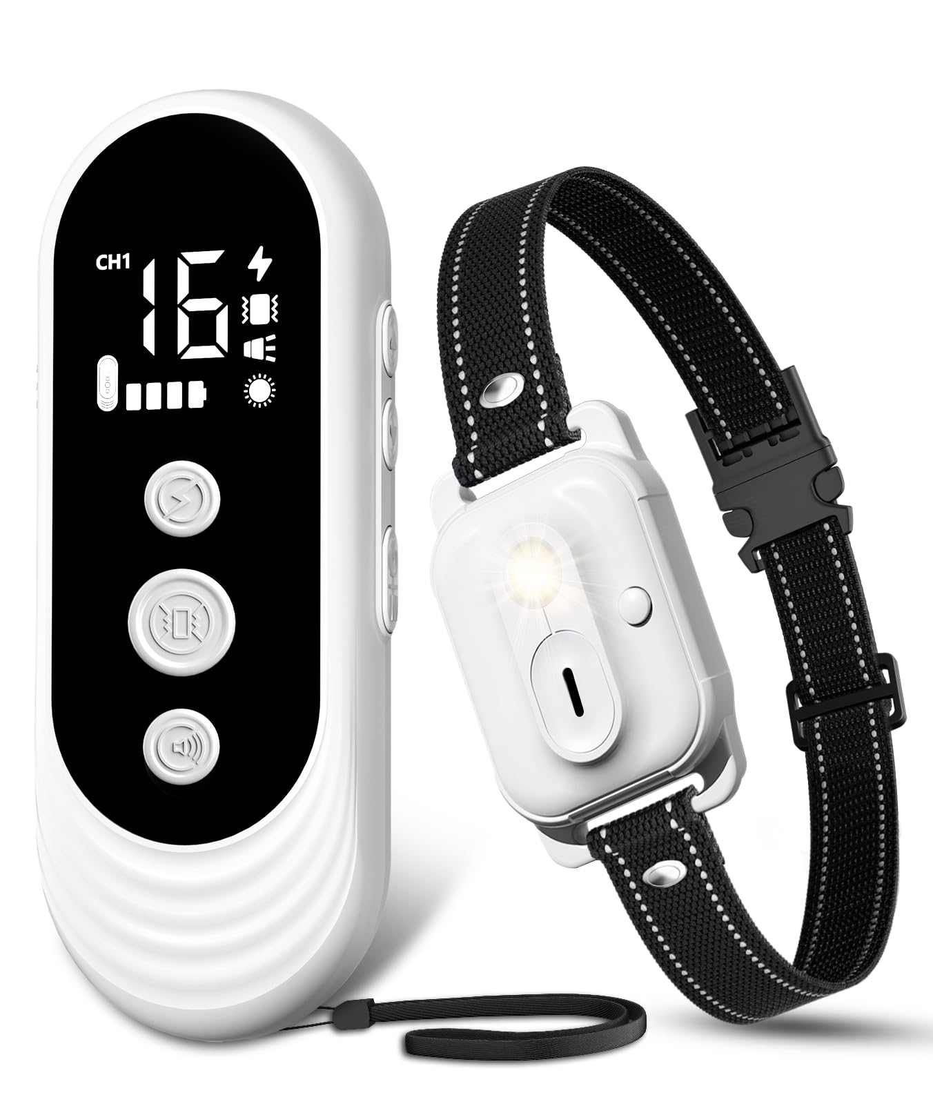 Dog Shock Collar, 3300ft Dog Training Collar with Remote, IPX7 Waterproof Rechargeable Sleek Modern Shock Collar for Small, Medium, Large Dogs with Beep, Vibration, Safety Shock, Light Mode, 8-120 lbs