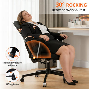 500 lbs Big and Tall Office Chair, Heavy Duty Mesh Desk Chairs with Comfort Spring-Supported Extra-Wide Seat Cushion, 3D Armrests, Ergonomic Breathable Computer Chair for Heavy People