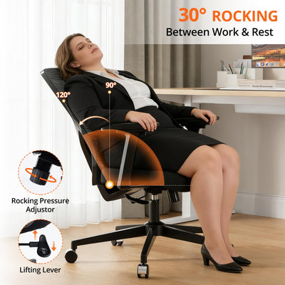 500 lbs Big and Tall Office Chair, Heavy Duty Mesh Desk Chairs with Comfort Spring-Supported Extra-Wide Seat Cushion, 3D Armrests, Ergonomic Breathable Computer Chair for Heavy People