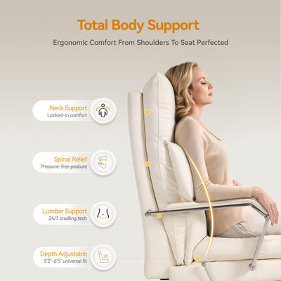 160° Reclining Office Chair with Footrest, 10