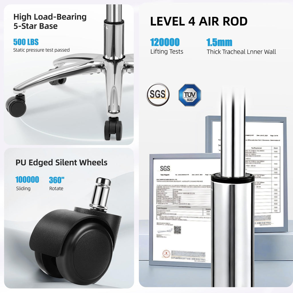 Office Chair, 5D Flip Arm Ergonomic Desk Chair with Adjustable Lumbar Support for Back Pain, Extra Wide 500LBS Comfy Big and Tall Office Chair, Executive Leather Computer Game Chair for Heavy People