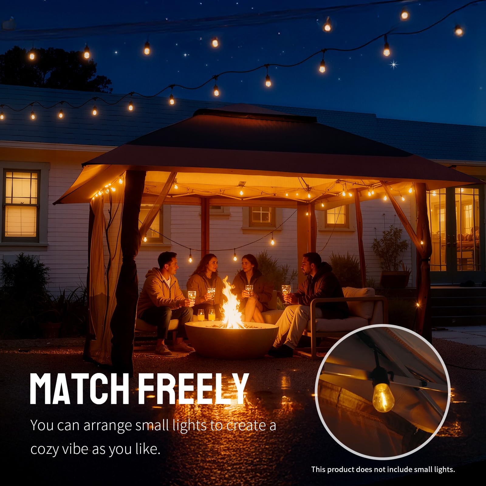 11x11 Pop Up Gazebo, Patented One Push Outoor Canopy Tent with Wheeled STO-N-Go Cover Bag, Pop Up Canopy with Netting for Patio, Backyard (11x11, Red &Grey)