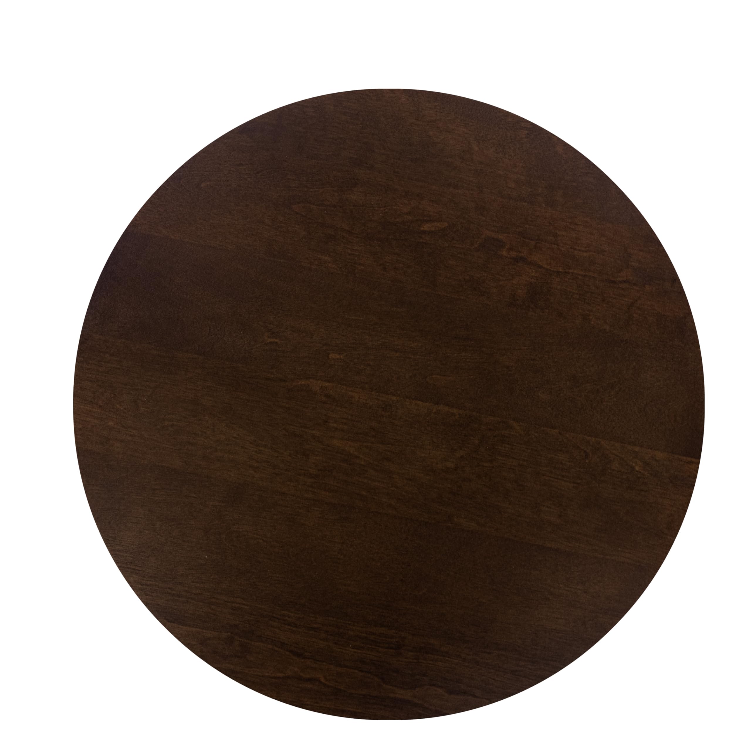 Round Accent Table with Metal Base - Brown