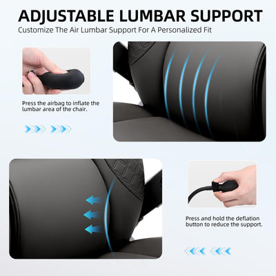 Office Chair Big and Tall, Desk Computer Chair for Heavy People, Oversized Executive Gaming Chair, Extra Wide 500LBS Ergonomic Comfy Office Chair with Adjustable Lumbar Support & 5D Flip Arms