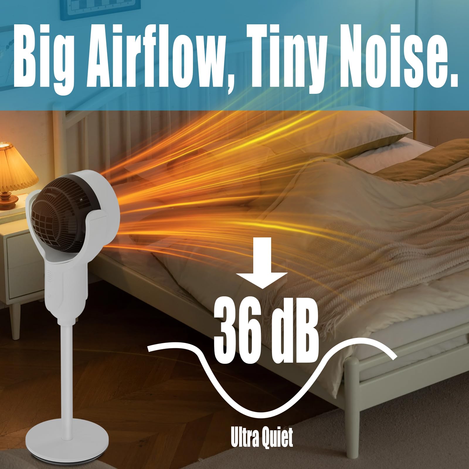 1500W Electric Space Heater for Bedroom Home Office Room Space Up to 1200 sq. ft with Automatic Swing,Timer,Adjustable Thermostat