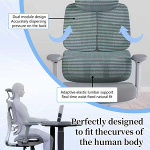 Ergonomic Office Chair 500 LBS Home Mesh Office Chair Comfortable Gaming Desk Chairs Adjustable 90-125° Tilt Rolling Computer Chairs with Wheel 3D Armrest
