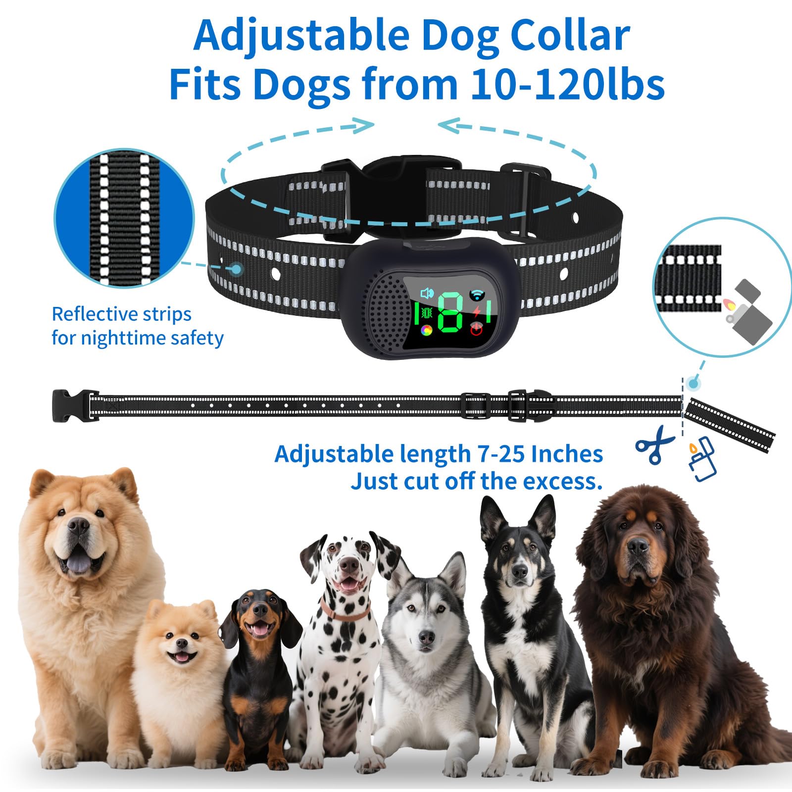 Dog Training Collar with 4 Training Modes, 4900Ft Remote Electronic Dog Shock Collar, Electric Shock Collar for Small Medium Large Dogs