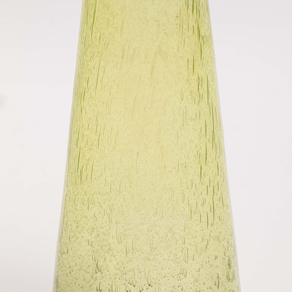 Modern Decorative Round Drink Table with Glass Base and Top with Gold Metal Accent, Martini, Gold Pedestal Table, Tall Side Table, Small Space end Table, for Living Room & Bedroom, Green,Assembled