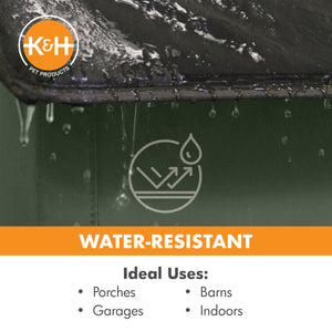 Outdoor Cat House for Outside Pets, Weatherproof Outdoor Cat House for Ferals, Insulated Kitty Shelter, 2 Doors, Waterproof Removable Floor Pad, Unheated - Olive/Olive