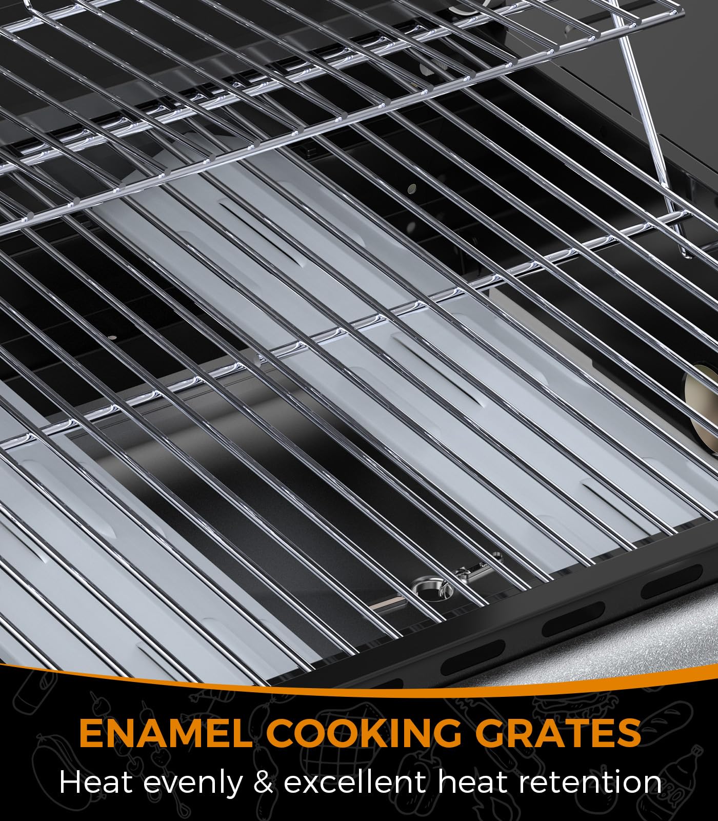 2-Burner Propane Gas BBQ Grill, 20,000 BTU Stainless Steel Grill with Side Shelves and Wheels, Portable Outdoor Grill for Patio, Backyard, Garden, or Camping Cooking