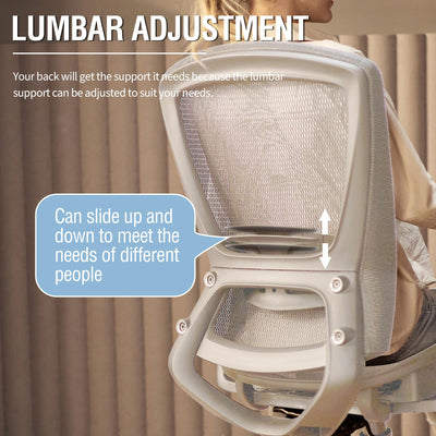 Mesh Office Chair, Ergonomic Computer Desk Chair, Sturdy Task Chair- Adjustable Lumbar Support & Armrests,Tilt Function,Comfort Wide Seat,Swivel Home Office Chair