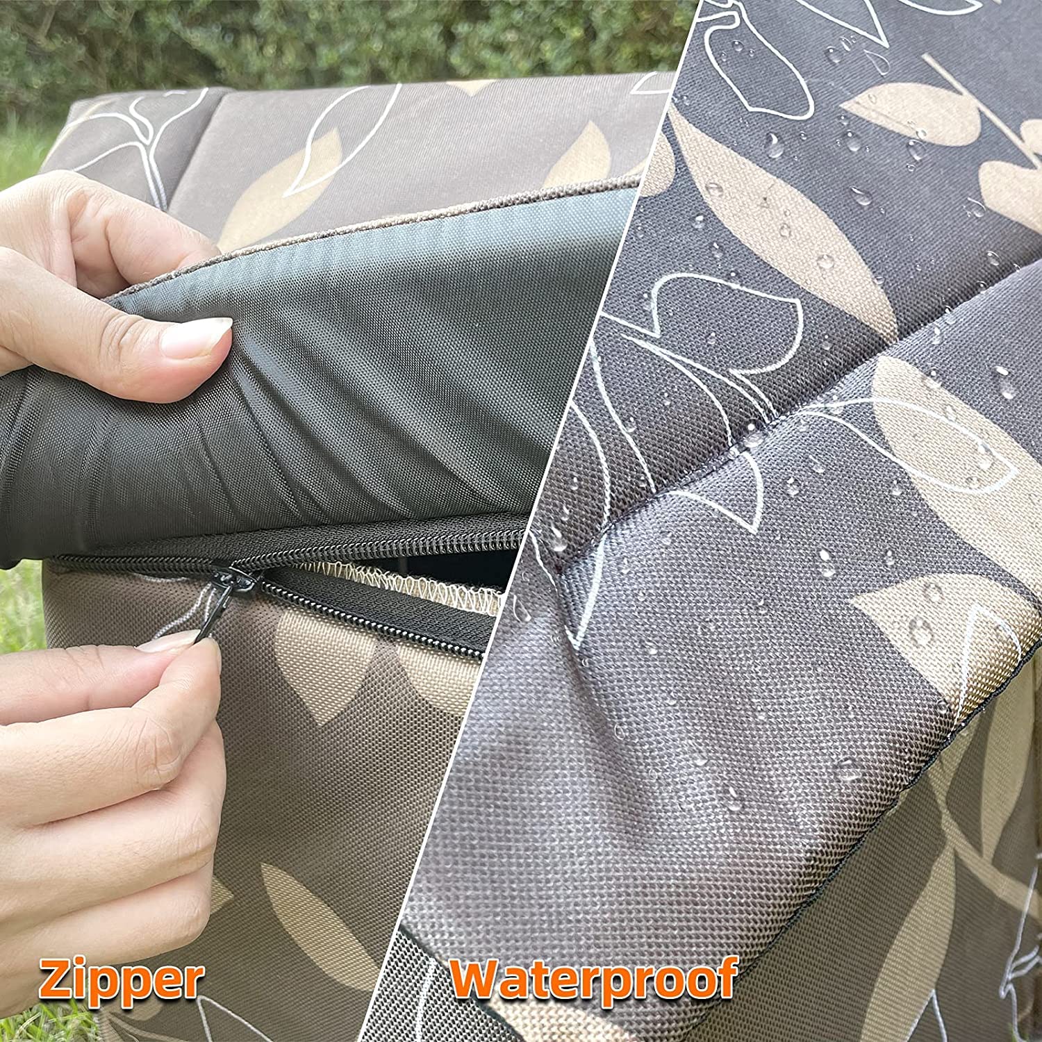 Outdoor Cat House, Cat Houses for Outdoor Cats, Weatherproof Warm and Insulated Cat House with Transparent Curtain Pet House, Stray Cats Shelter (Shabby Chic, Medium-Houses)