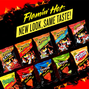 Frito-Lay Fiery Mix Variety Pack, Hot & Spicy Snacks Single Serve Bags, 2.56 Pounds, (Pack of 40), Flamin' Hot Cheetos, Doritos, Chester's Hot Fries