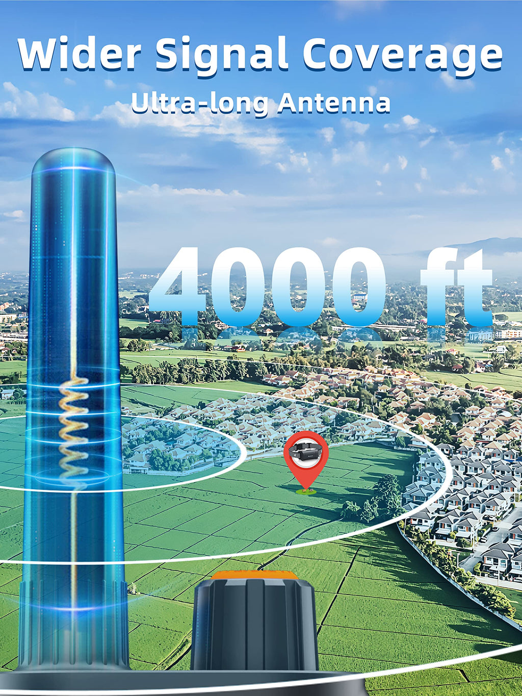 Dog Training Collar with Remote - 4000ft Waterproof Dog Shock Collars 2 Dogs for Large Medium Small Dogs Rechargeable E Collars for Dogs Training with Beep Vibration Humane Shock(1-16) Mode